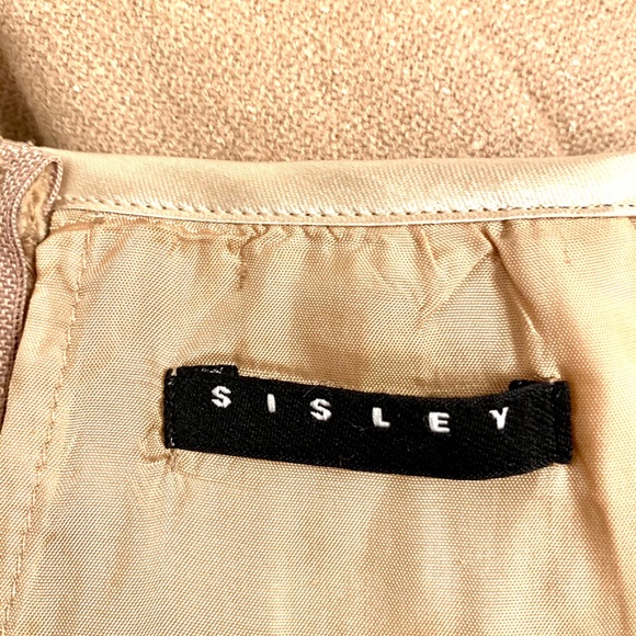 Sisley Made in Italy wool/poly/silk beige skirt - Picture 3 of 4